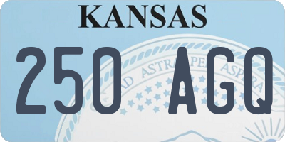 KS license plate 250AGQ