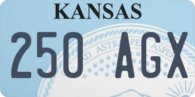 KS license plate 250AGX