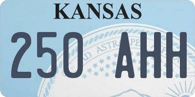 KS license plate 250AHH