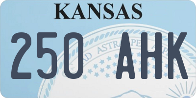 KS license plate 250AHK