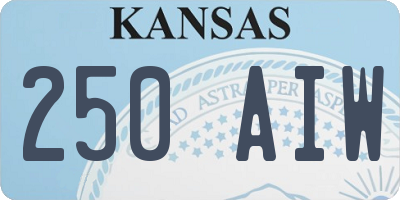 KS license plate 250AIW