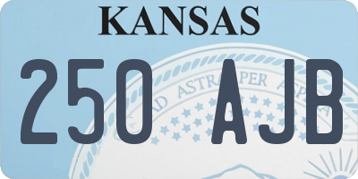 KS license plate 250AJB