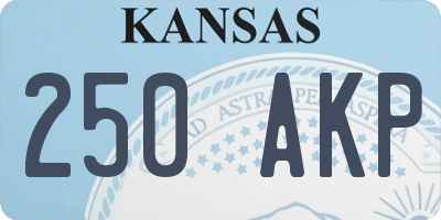 KS license plate 250AKP