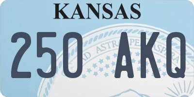 KS license plate 250AKQ
