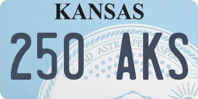 KS license plate 250AKS