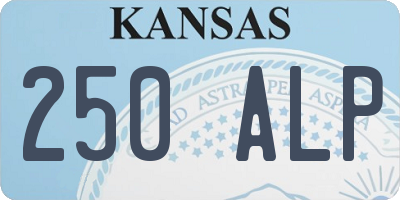 KS license plate 250ALP