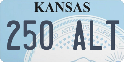 KS license plate 250ALT