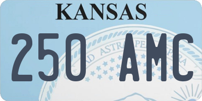 KS license plate 250AMC