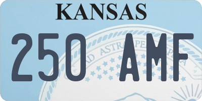 KS license plate 250AMF
