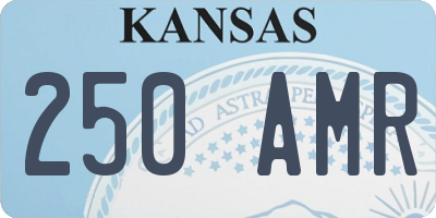 KS license plate 250AMR