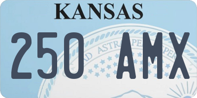 KS license plate 250AMX
