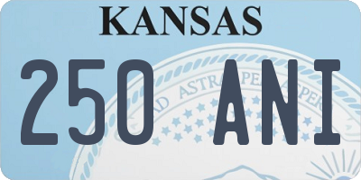 KS license plate 250ANI