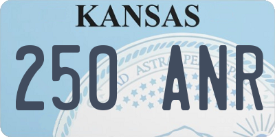 KS license plate 250ANR
