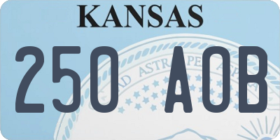 KS license plate 250AOB