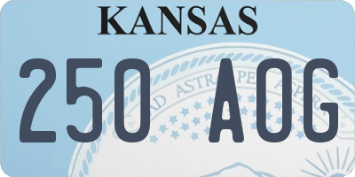 KS license plate 250AOG