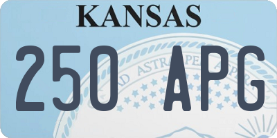 KS license plate 250APG