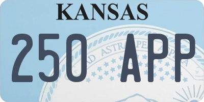 KS license plate 250APP