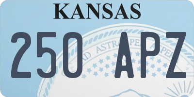 KS license plate 250APZ