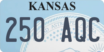 KS license plate 250AQC