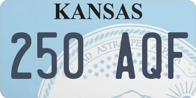 KS license plate 250AQF