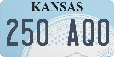 KS license plate 250AQO