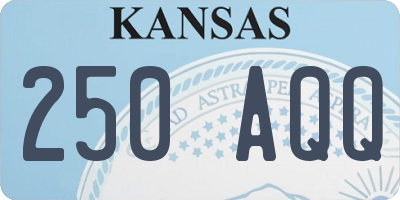 KS license plate 250AQQ