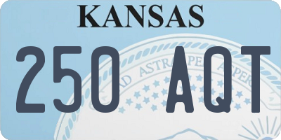 KS license plate 250AQT