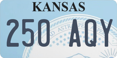 KS license plate 250AQY
