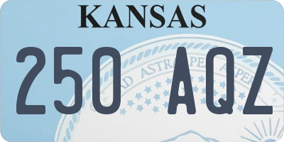 KS license plate 250AQZ