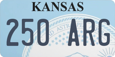 KS license plate 250ARG