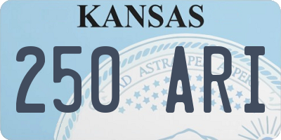 KS license plate 250ARI