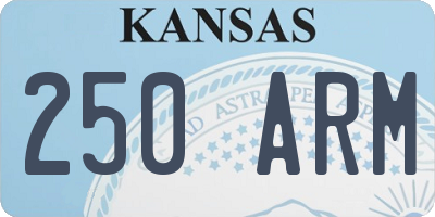 KS license plate 250ARM