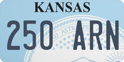 KS license plate 250ARN