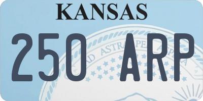 KS license plate 250ARP