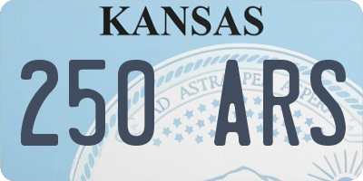 KS license plate 250ARS