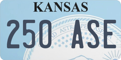 KS license plate 250ASE