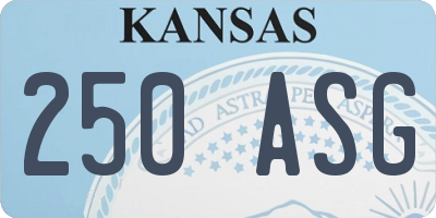 KS license plate 250ASG