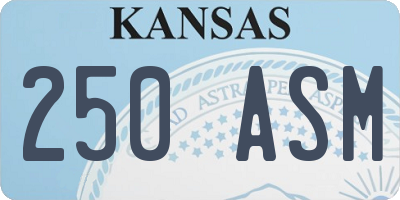 KS license plate 250ASM