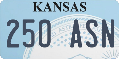KS license plate 250ASN