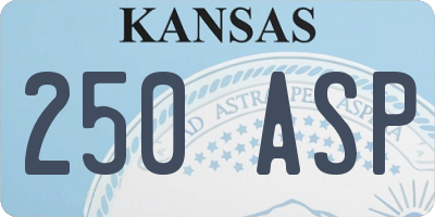 KS license plate 250ASP