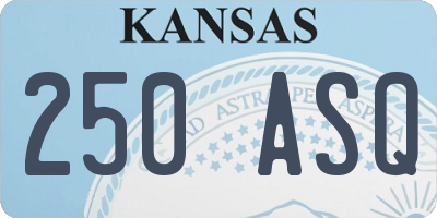 KS license plate 250ASQ