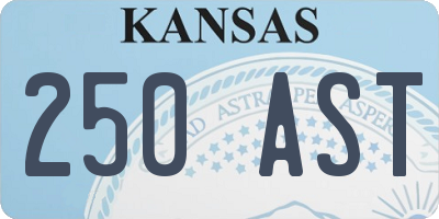 KS license plate 250AST