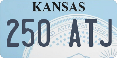 KS license plate 250ATJ