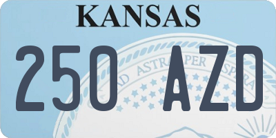KS license plate 250AZD