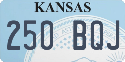 KS license plate 250BQJ