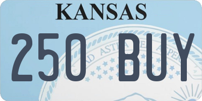 KS license plate 250BUY