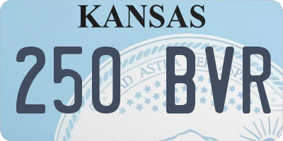 KS license plate 250BVR