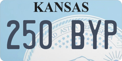 KS license plate 250BYP