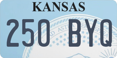 KS license plate 250BYQ