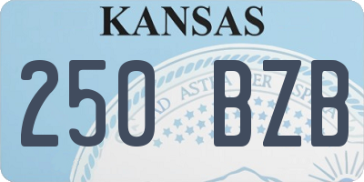 KS license plate 250BZB